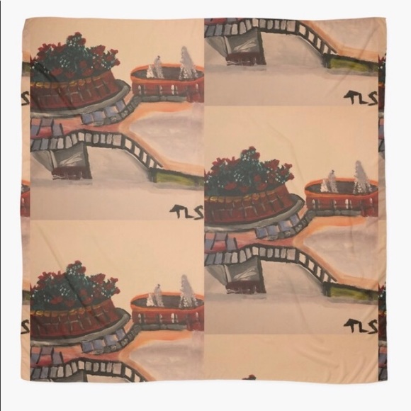 Art In The Courtyard Scarf(Custom Made) - Picture 2 of 3